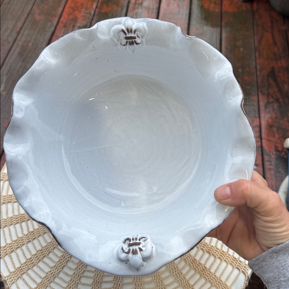 HIGH QUALITY CERAMIC PEDESTAL COMPOTE BOWL BY ABIGAILS MADE IN ITALY BRAND NEW - Picture 3 of 9